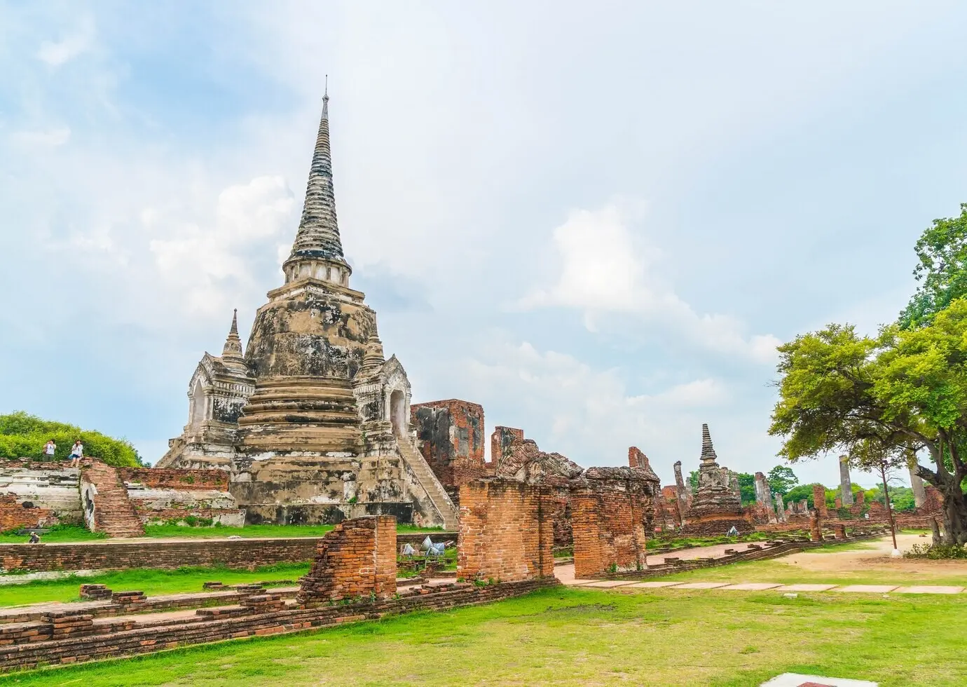 Schöne alte historische Architektur Ayutthayas in Thailand